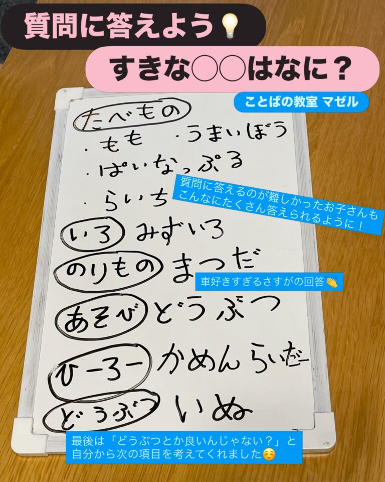 質問応答 すきな◯◯はなに？